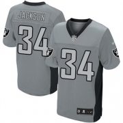 Youth Nike Oakland Raiders 34 Bo Jackson Elite Grey Shadow NFL Jersey