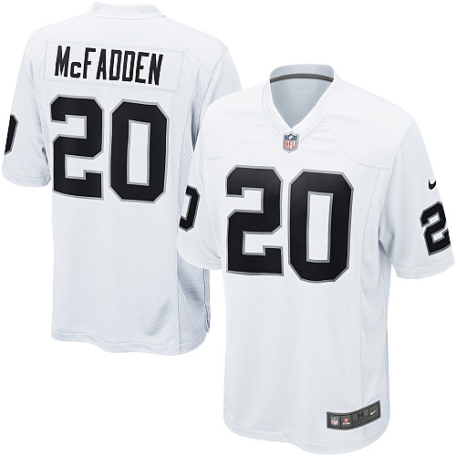 Men's Nike Oakland Raiders 20 Darren McFadden Game White NFL Jersey