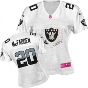 Women's Nike Oakland Raiders 20 Darren McFadden Elite White 2012 Fem Fan NFL Jersey