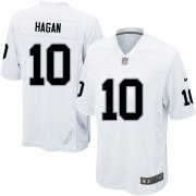 Youth Nike Oakland Raiders 10 Derek Hagan Elite White NFL Jersey