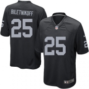 Men's Nike Oakland Raiders 25 Fred Biletnikoff Game Black Team Color NFL Jersey