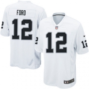 Men's Nike Oakland Raiders 12 Jacoby Ford Game White NFL Jersey