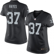 Women's Nike Oakland Raiders 37 Lester Hayes Elite Black Team Color NFL Jersey