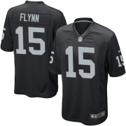 Youth Nike Oakland Raiders 15 Matt Flynn Game Black Team Color NFL Jersey