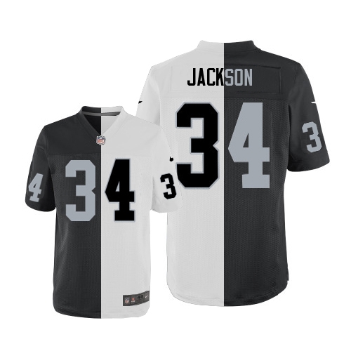 Men's Nike Oakland Raiders 34 Bo Jackson Limited Team/Road Two Tone NFL Jersey