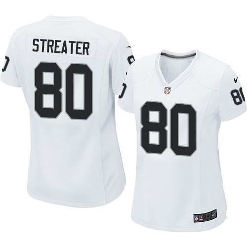 Women's Nike Oakland Raiders 80 Rod Streater Limited White NFL Jersey