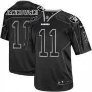 Men's Nike Oakland Raiders 11 Sebastian Janikowski Limited Lights Out Black NFL Jersey