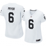 Women's Nike Oakland Raiders 6 Terrelle Pryor Game White NFL Jersey