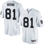 Men's Nike Oakland Raiders 81 Tim Brown Limited White NFL Jersey